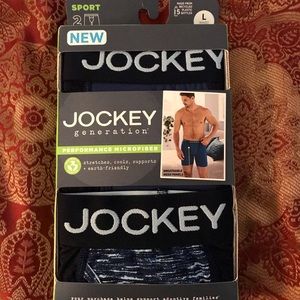 Men’s Jockey Sport Microfiber Boxer Briefs Underwear 2 pack Size Large